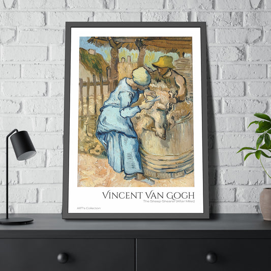 The Sheep-Shearer (After Millet) by Vincent Van Gogh / Affiche Encadrée série ART's Collection