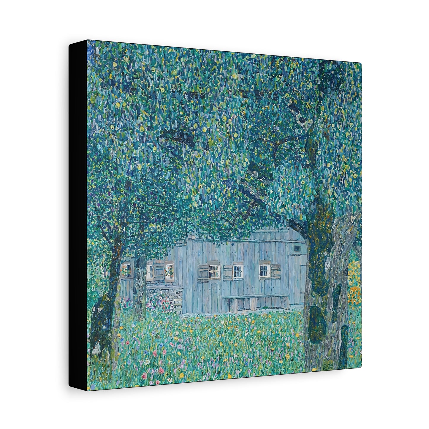 Bauernhaus in Buchberg (1911)  by Gustav Klimt / Reproduction Fine Art sur Toile / Flanc Large Epaisseur 3.2 cm - 1.25 inch
