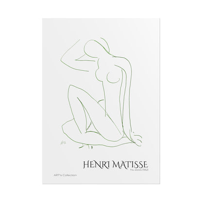 Nu assis (1952) version verte by Henri Matisse / Affiche imprimée - Série ART's Collection