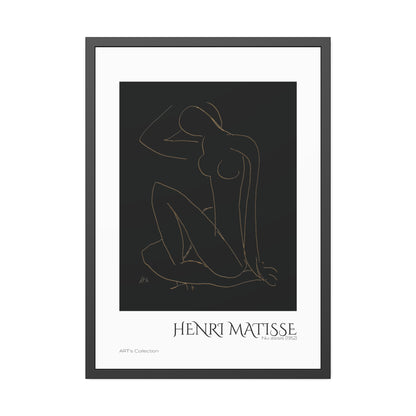 Nu assis (1952) by Henri Matisse version imposition / Affiche Encadrée série ART's Collection