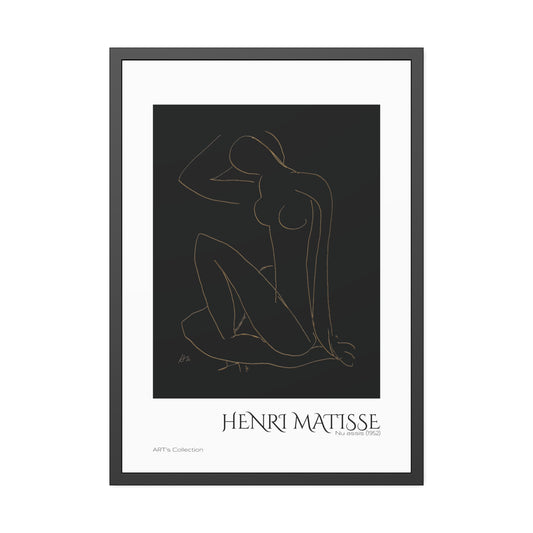 Nu assis (1952) by Henri Matisse version imposition / Affiche Encadrée série ART's Collection