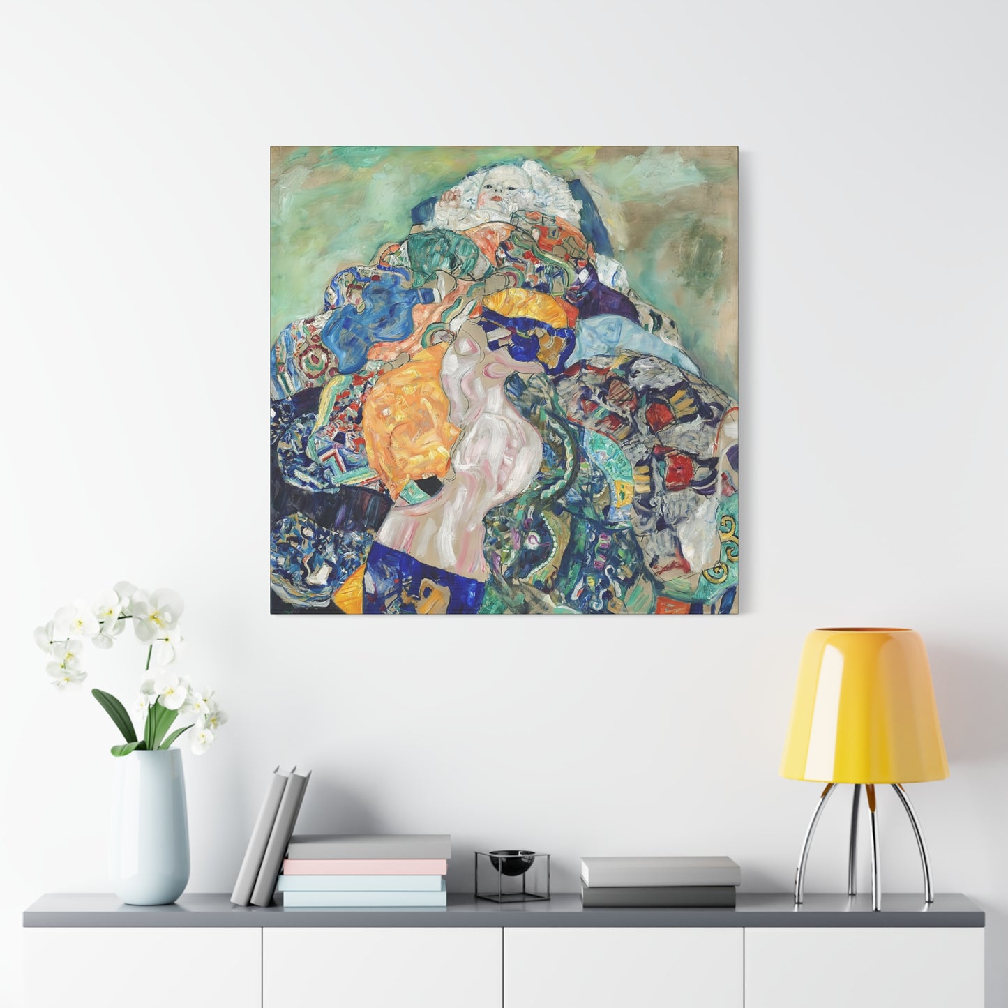Baby - Cradle (1917-1918)  by Gustav Klimt / Reproduction Fine Art sur Toile / Flanc Large Epaisseur 3.2 cm - 1.25 inch