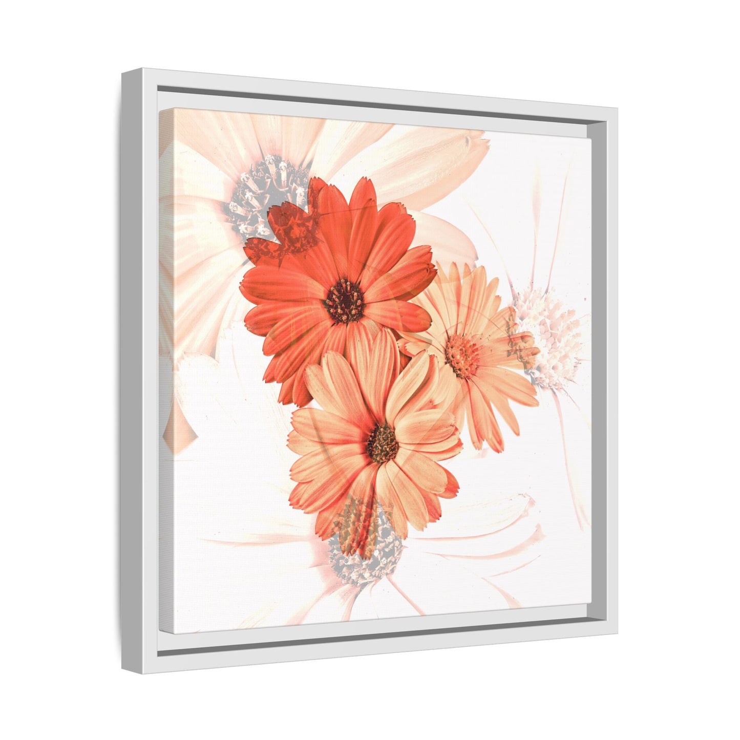 Collection Signature "FLORAL Numéro 17" sur Toile encadrée avec caisse américaine
