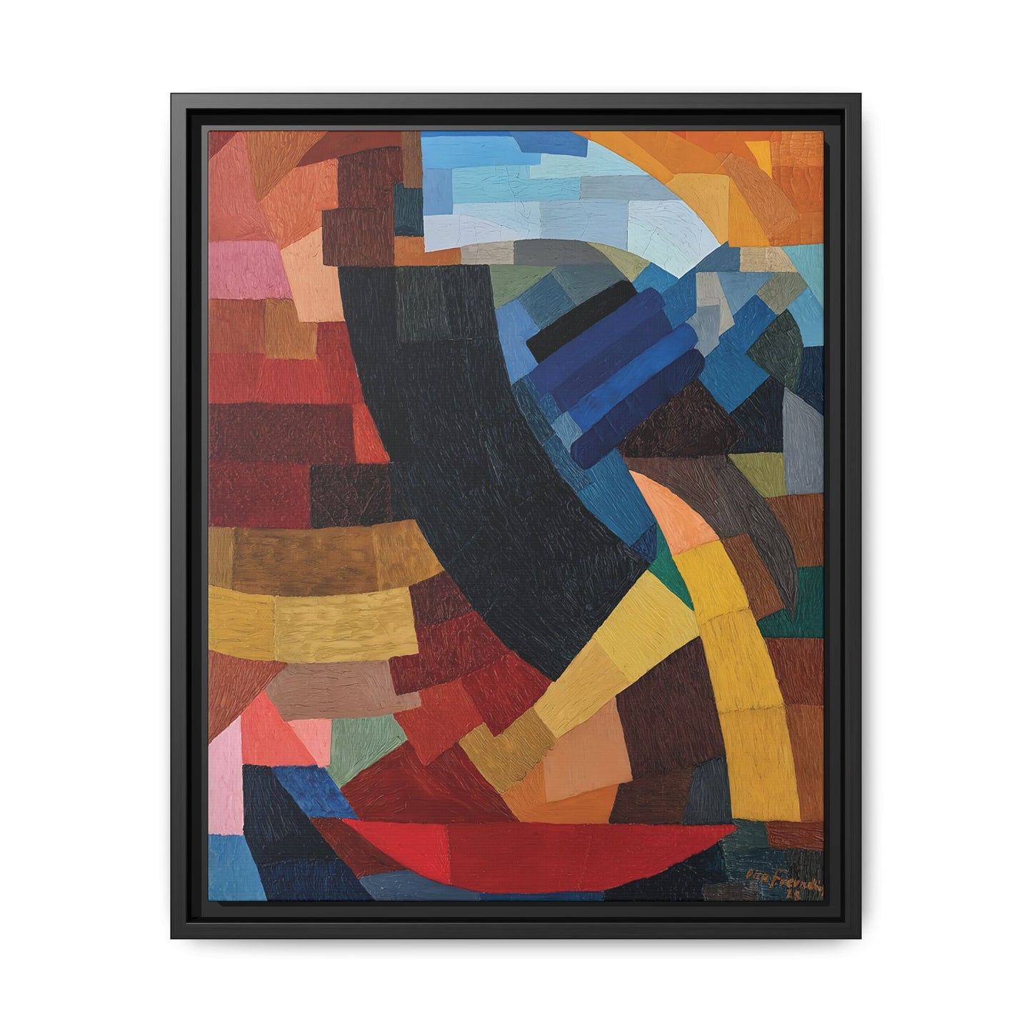Fragments de figure à l'ensemble des plans (1928) by Otto Freundlich  / Toile encadrée sur caisse américaine