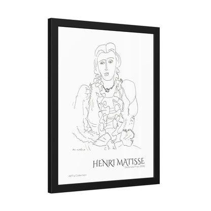 Sitzende Frau (1936) by Henri Matisse  / Affiche Encadrée série ART's Collection