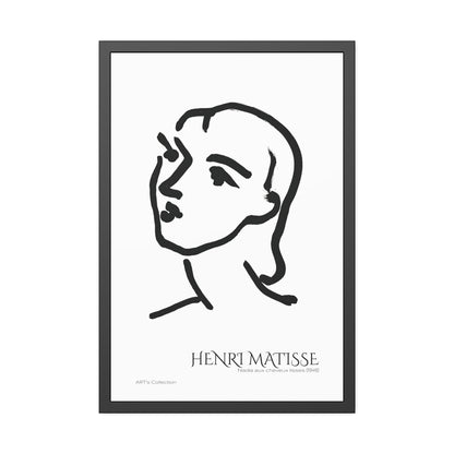 Nadia aux cheveux lisses (1948) by Henri Matisse / Affiche Encadrée série ART's Collection