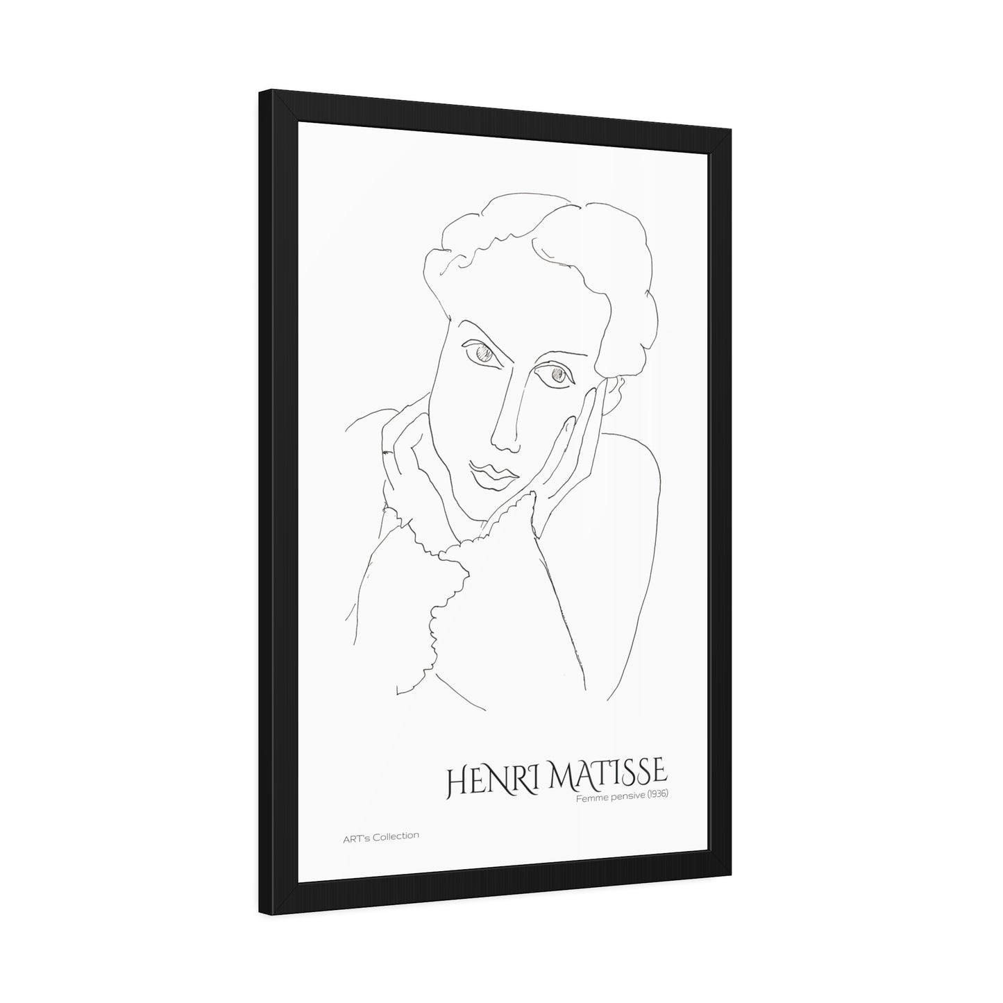 Femme pensive (1936) by Henri Matisse / Affiche Encadrée série ART's Collection