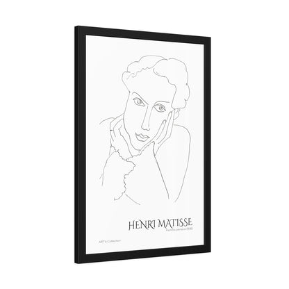 Femme pensive (1936) by Henri Matisse / Affiche Encadrée série ART's Collection