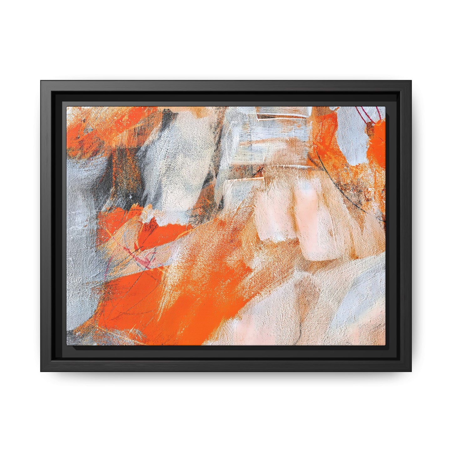 Tableau Intemporel Mandarine "Série Sign Collections" / Toile encadrée sur caisse américaine