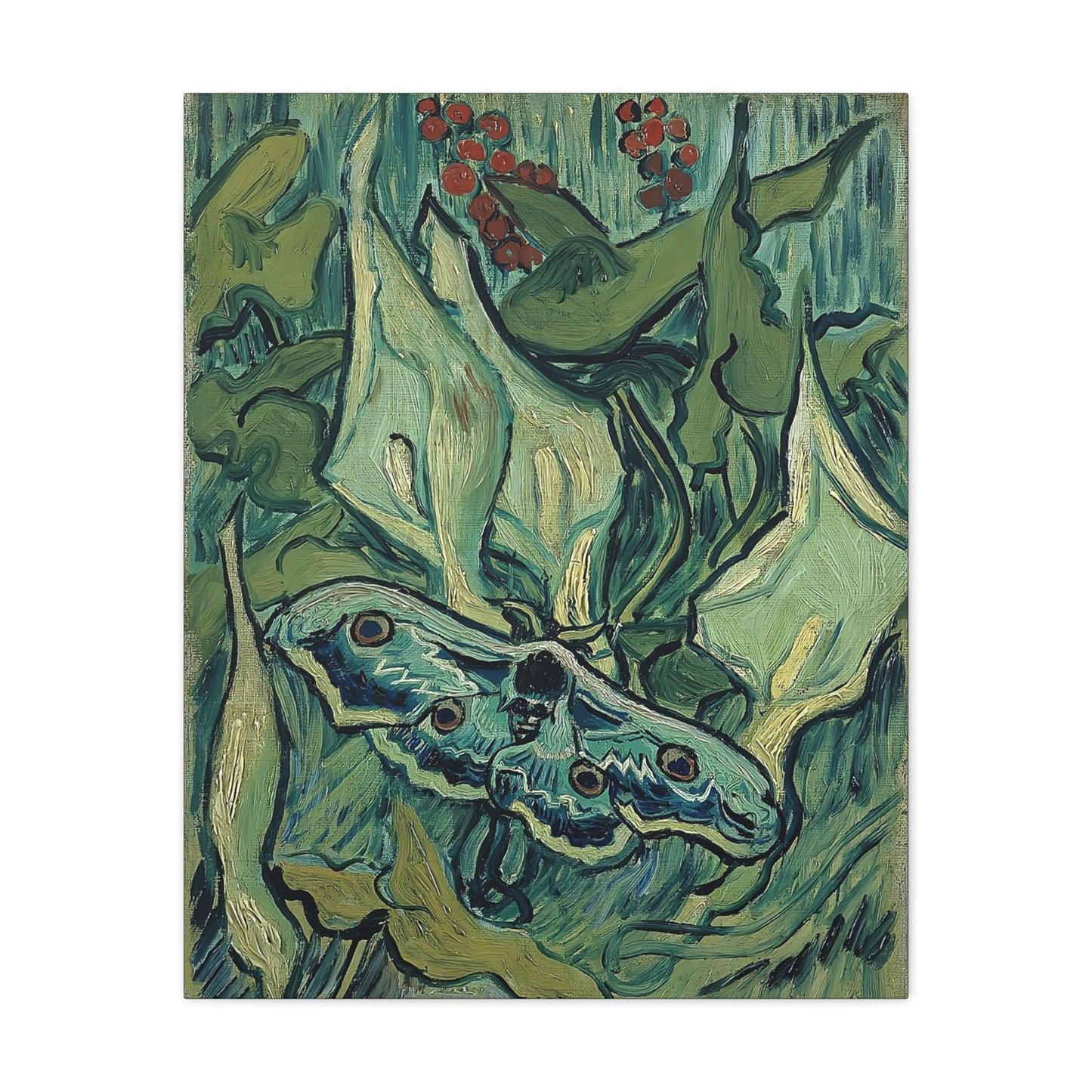 Emperor moth (1889) by Vincent van Gogh  / Reproduction Fine Art sur Toile / Epaisseur 3,2cm - 1'25 po