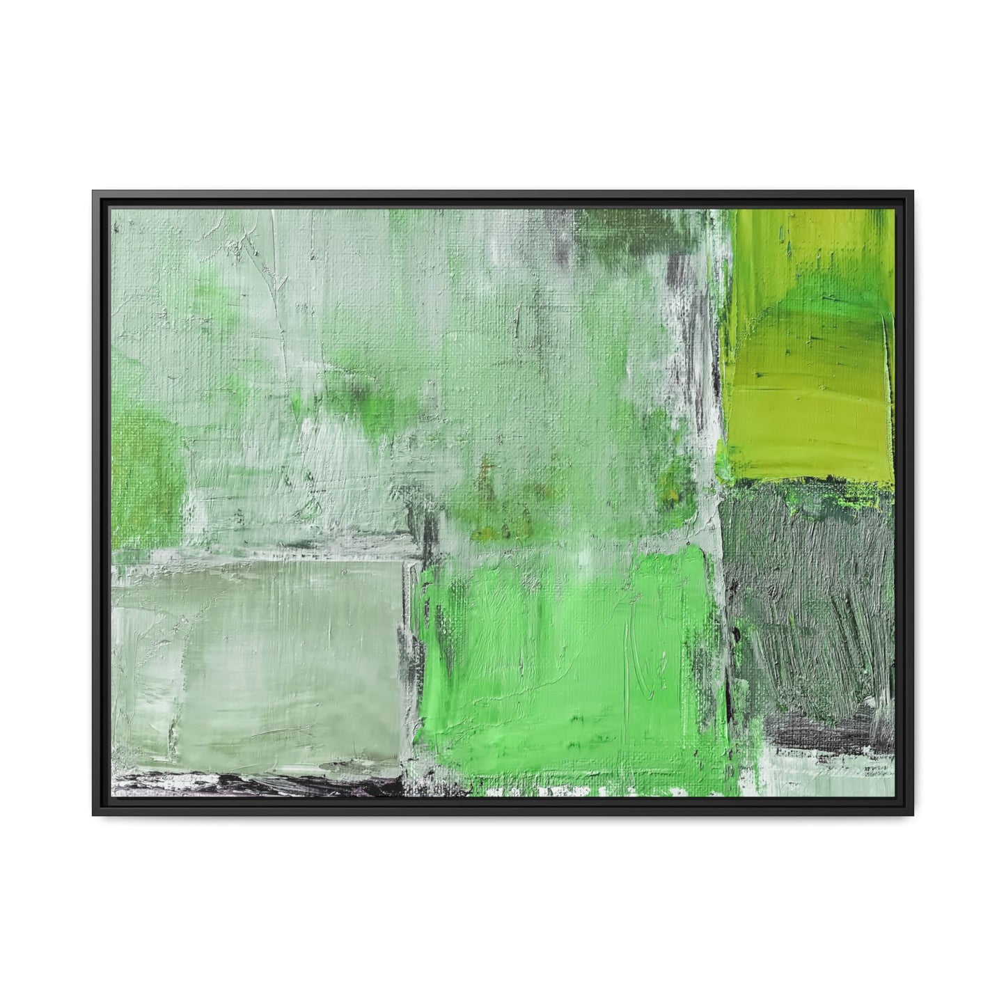 Tableau Beaux Arts Vert Emeraude "Série Sign Collections" / Toile encadrée sur caisse américaine