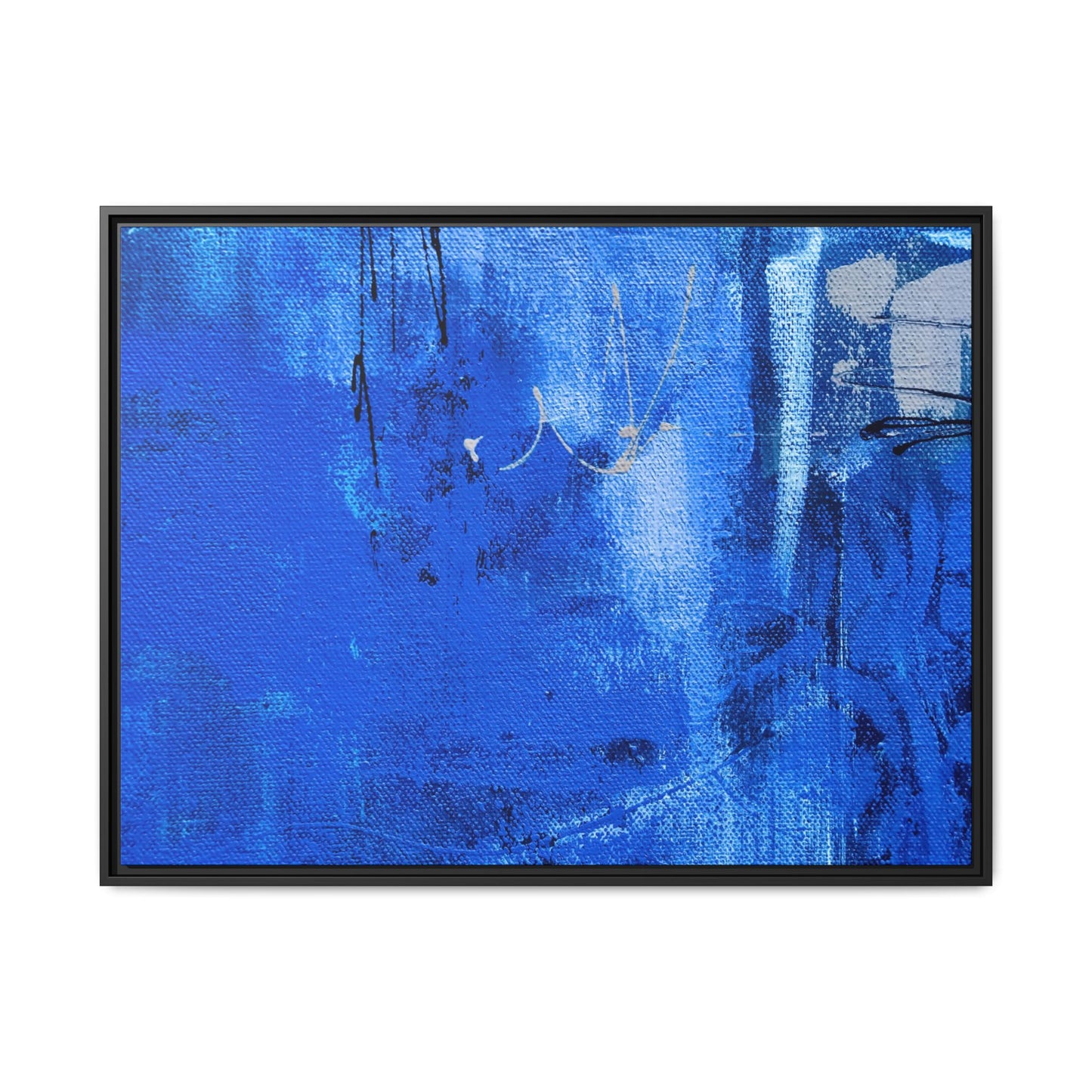 Tableau Beaux Arts Bleu Intense "Série Sign Collections" / Toile encadrée sur caisse américaine