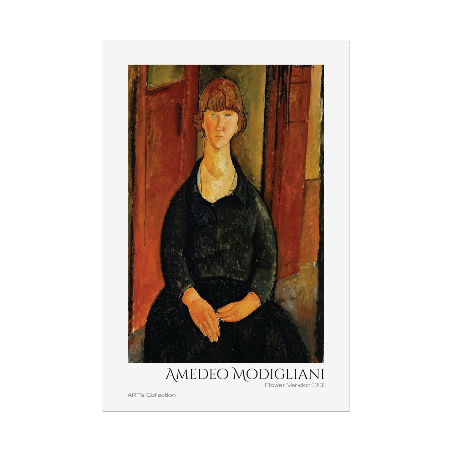 Flower Vendor (1919) by Amedeo Modigliani / Affiche imprimée - Série ART's Collection
