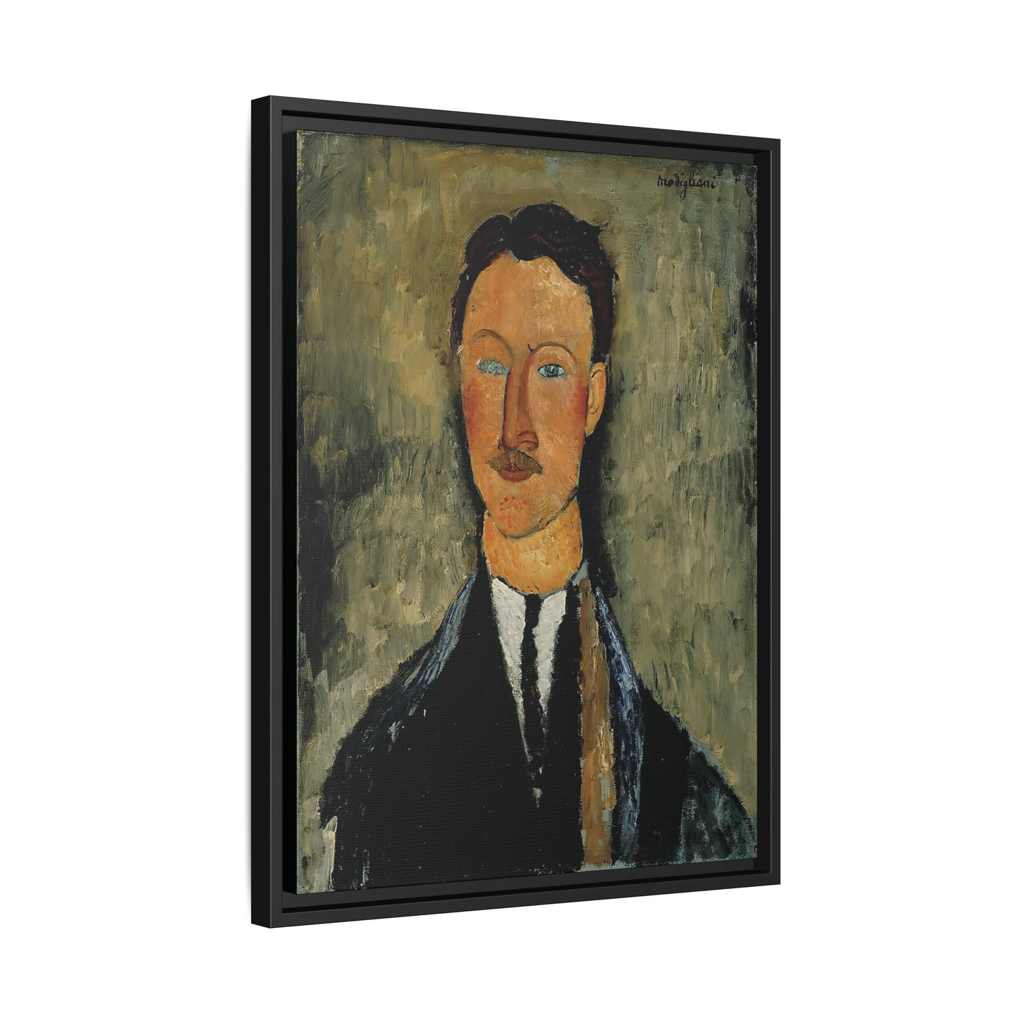 Portrait Of The Artist Léopold Survage (1918) by Amedeo Modigliani / Toile encadrée sur caisse américaine