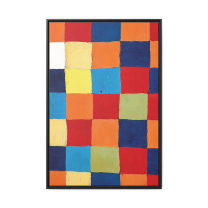 Color chart Qu1 (1930) by Paul Klee / Toile encadrée sur caisse américaine