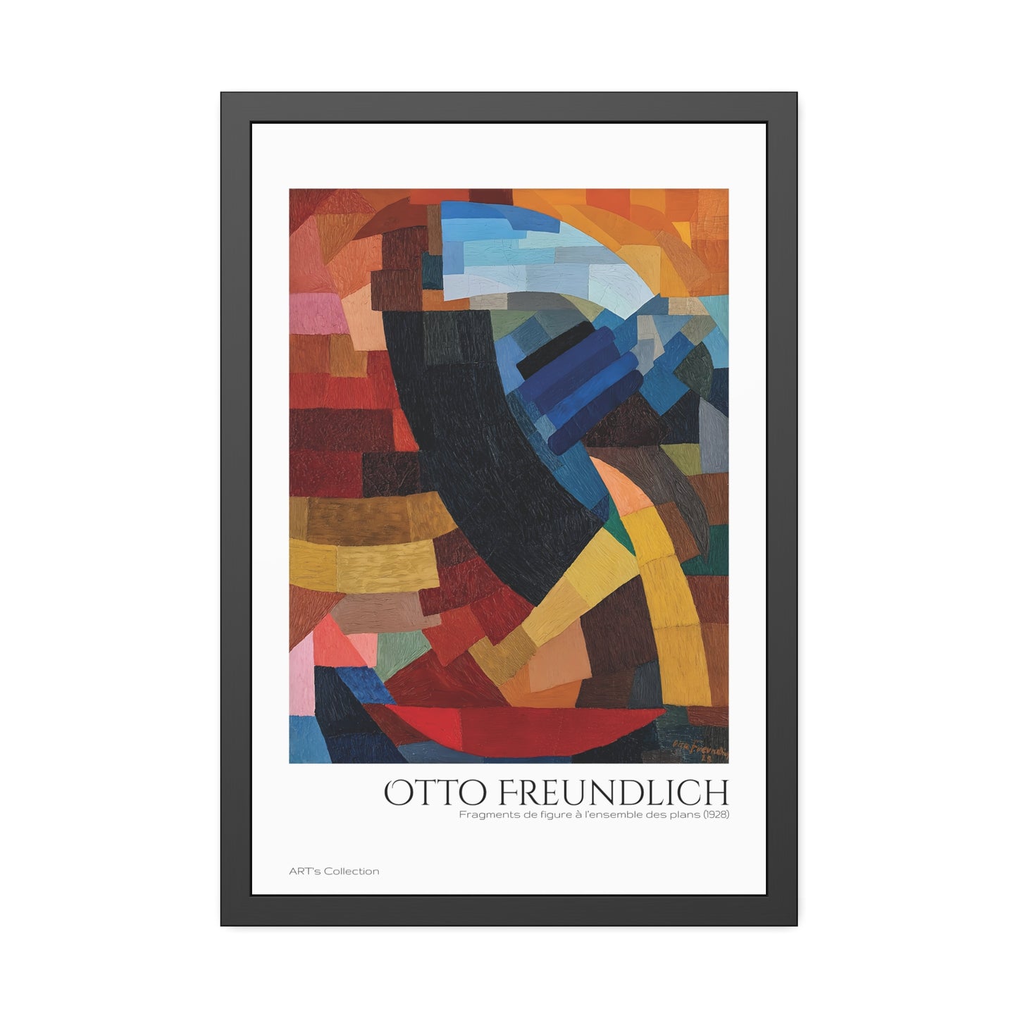 Fragments de figure à l'ensemble des plans (1928) by Otto Freundlich  / Affiche Encadrée série ART's Collection
