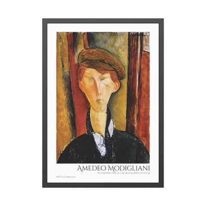 Young Man with a Cap (early 20th century) by Amedeo Modigliani  / Affiche Encadrée série ART's Collection