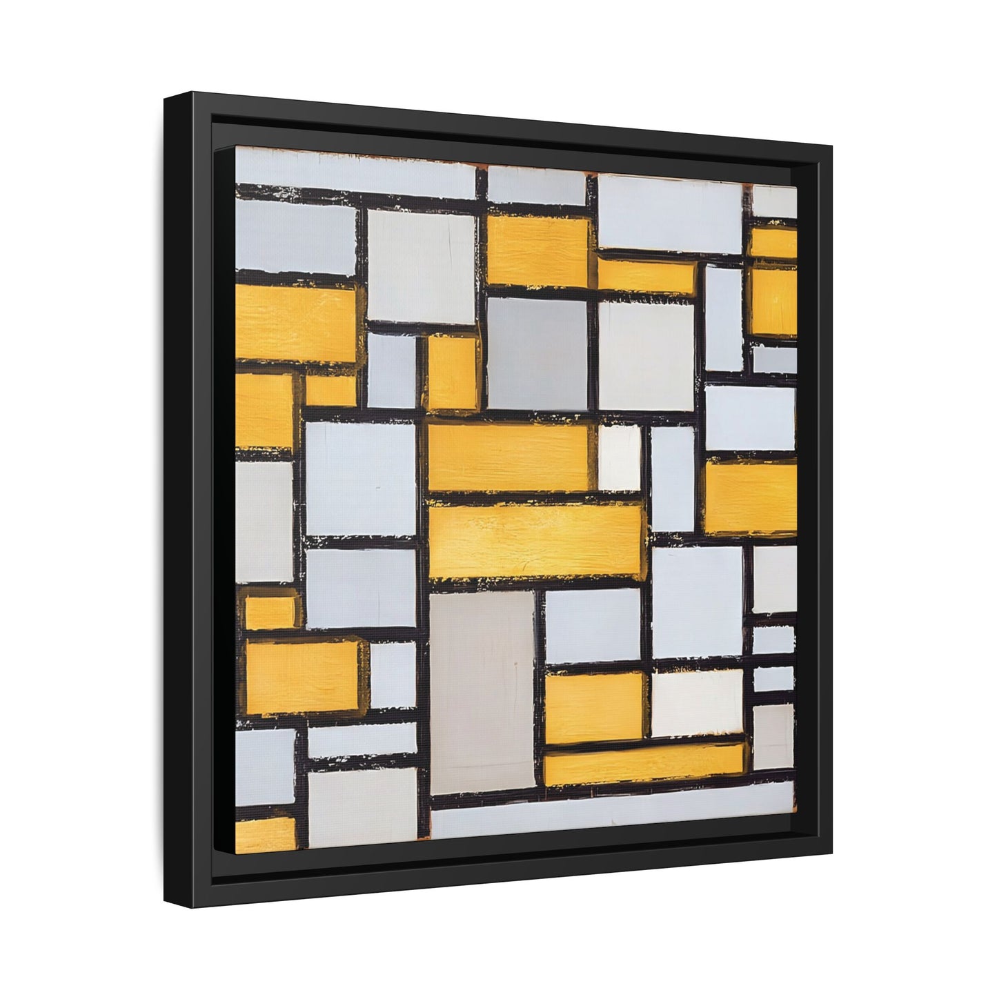 Composition with Grid 1 (1918) by Piet Mondrian  / Toile encadrée sur caisse américaine