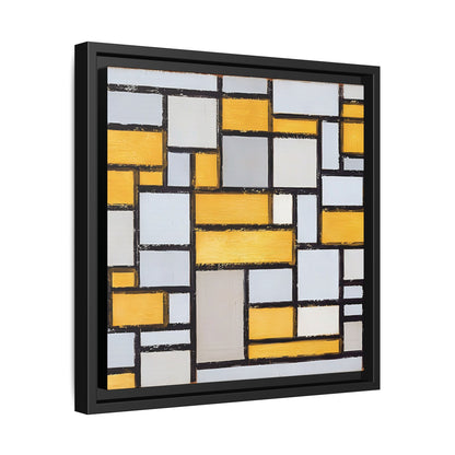 Composition with Grid 1 (1918) by Piet Mondrian  / Toile encadrée sur caisse américaine
