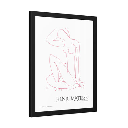 Nu assis (1952) by Henri Matisse version rouge/ Affiche Encadrée série ART's Collection