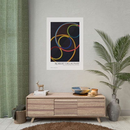 Relief noir avec des cercles de couleur by Robert Delaunay / Affiche imprimée - Série ART's Collection