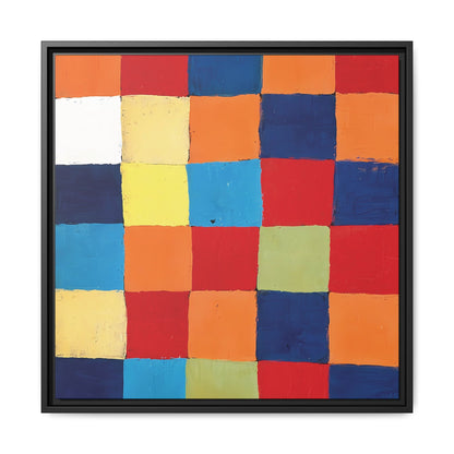 Color chart Qu1 (1930) by Paul Klee / Toile encadrée sur caisse américaine