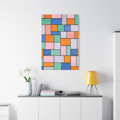 Composition in dissonances (1919) by Theo van Doesburg  / Reproduction Fine Art sur Toile / Epaisseur 3.2 cm - 1.25 inch