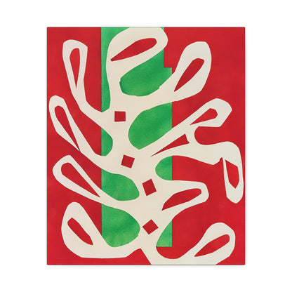 Henri Matisse / Algue blanche sur fond rouge et vert (1947) / Reproduction Fine Art sur Toile /  Epaisseur 3.2 cm - 1.25 inch