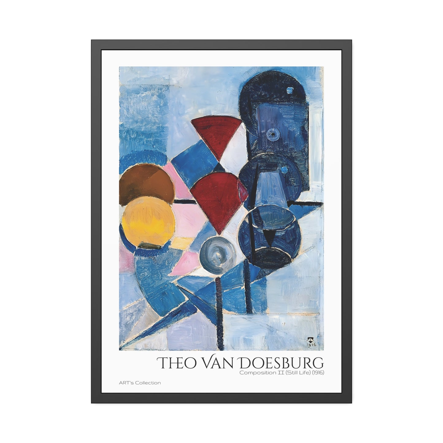 Composition II - Still Life (1916) by Theo Van Doesburg / Affiche Encadrée série ART's Collection