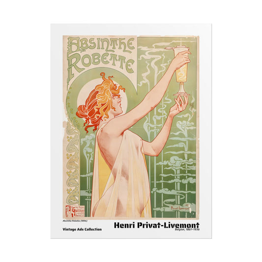 Absinthe Robette (1896) by Henri Privat-Livemont (Belgian, 1861-1936) / Affiche imprimée - Série Vintage Ads Collection
