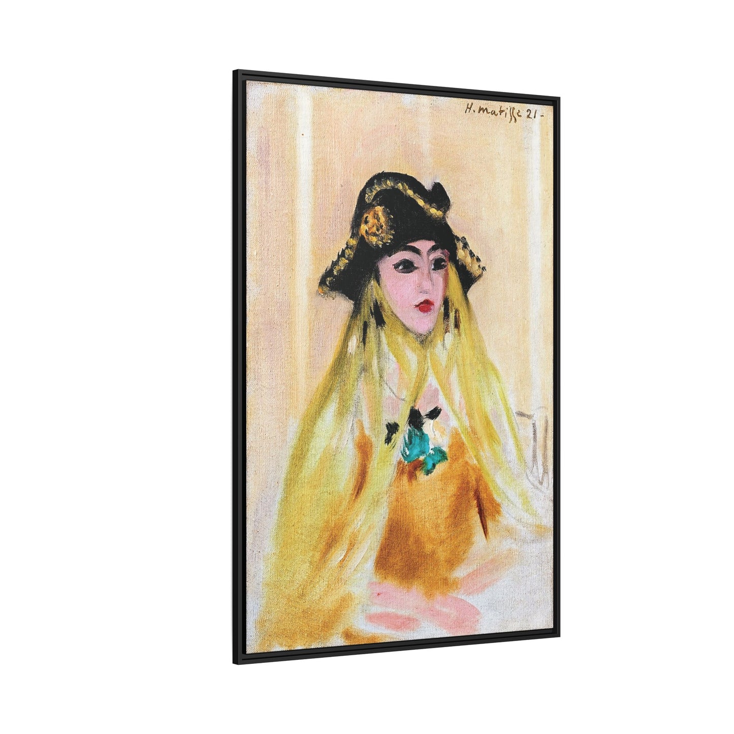 Ancilla (1921) by Henri Matisse / Toile encadrée sur caisse américaine