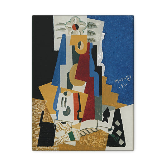 Nature Morte à L'as De Pique by Louis Marcoussis  / Reproduction Fine Art sur Toile /  Epaisseur 3.2 cm - 1.25 inch