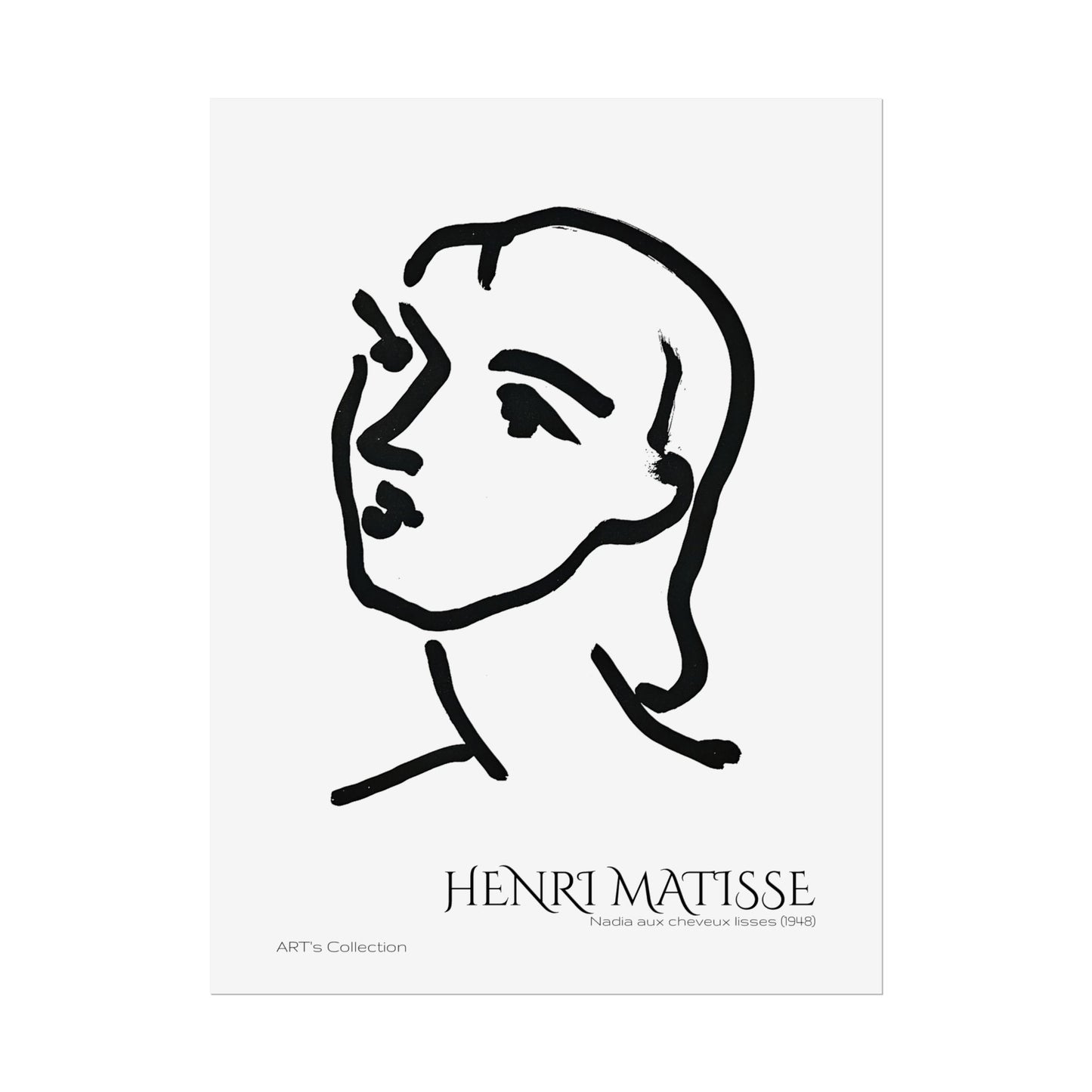 Nadia aux cheveux lisses (1948) by Henri Matisse / Affiche imprimée - Série ART's Collection