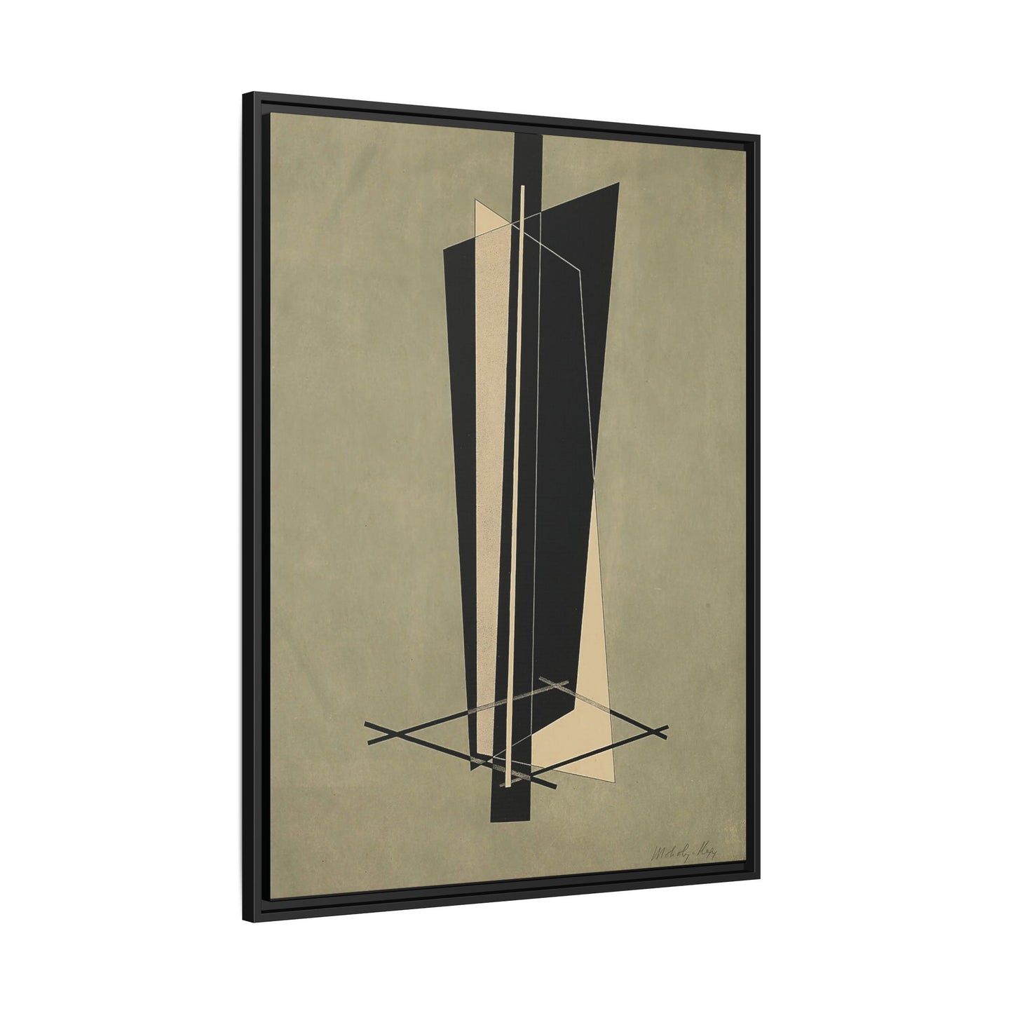 Kestnermappe - Komposition - One Plate P. 123 (1922-23)  by László Moholy-Nagy  / Toile encadrée sur caisse américaine