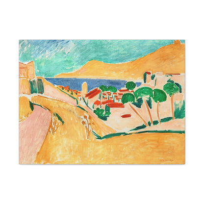 Collioure en août (autour de 1911) by Henri Matisse / Reproduction Fine Art sur Toile / Flanc Large Epaisseur 3.2 cm - 1.25 inch