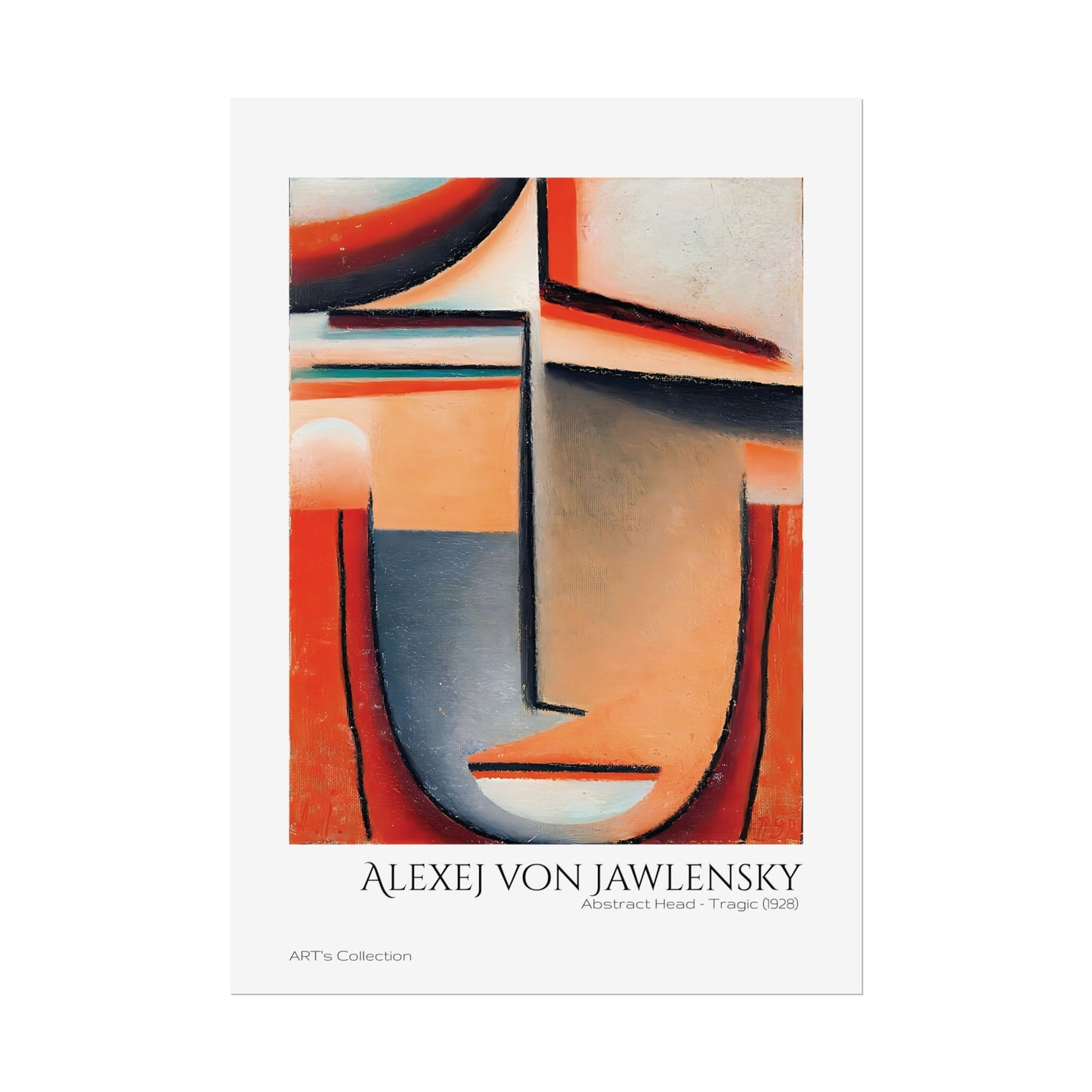 Abstract Head - Tragic (1928) by Alexej von Jawlensky  / Affiche imprimée - Série ART's Collection