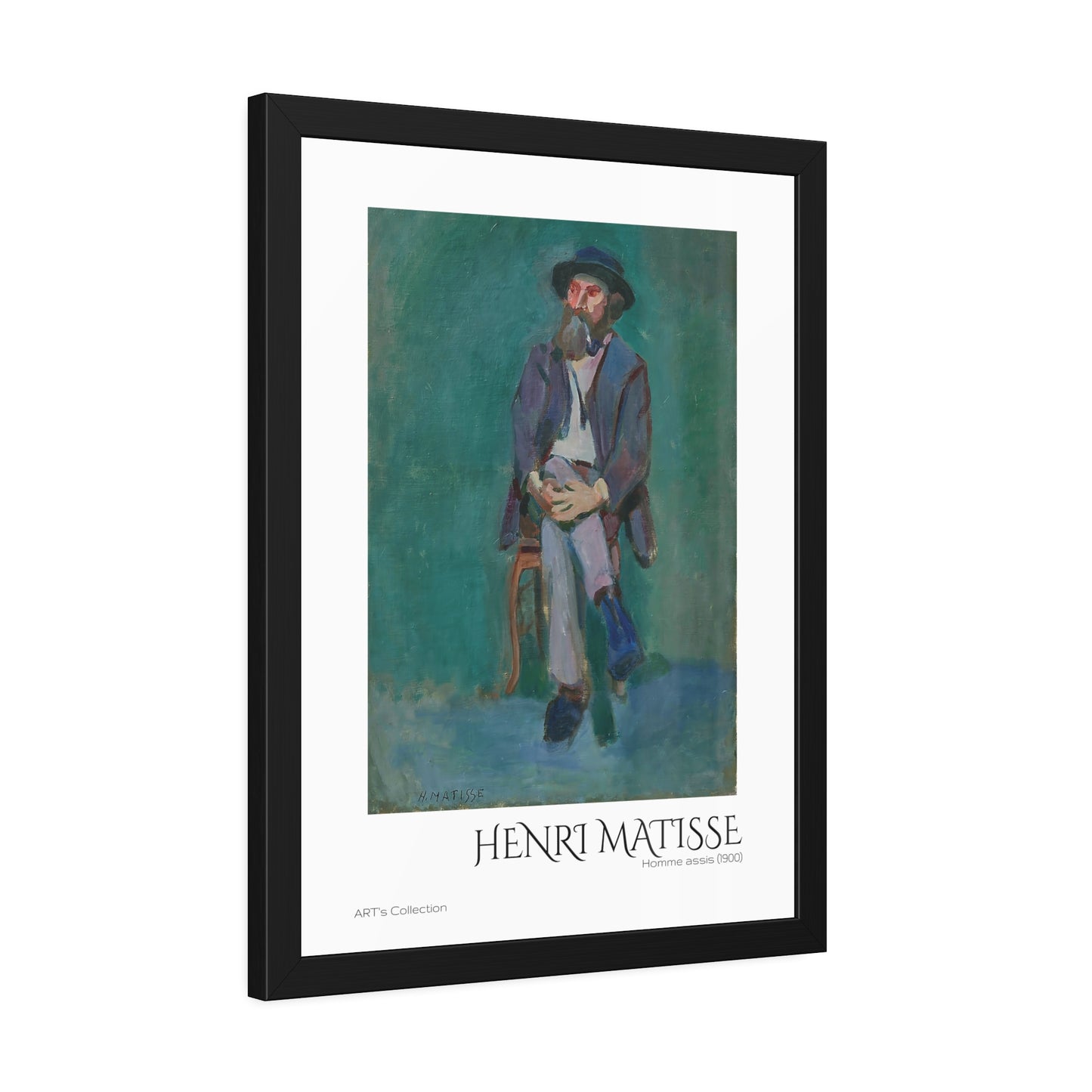 Homme assis (1900) by Henri Matisse  / Affiche Encadrée série ART's Collection