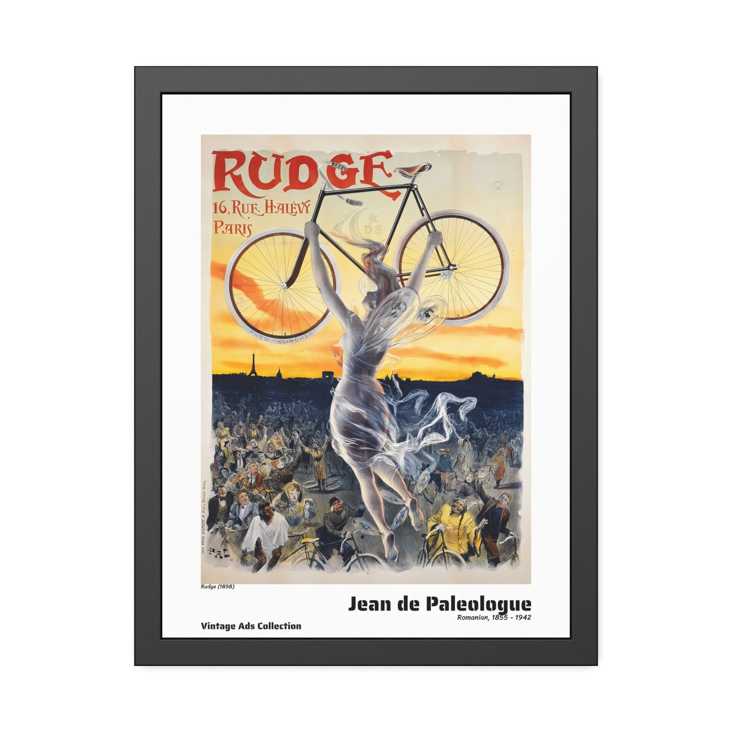 Rudge (1898) by Jean de Paleologue / Affiche Encadrée Série Vintage Ads Collection