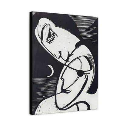 The Kiss (1930) by Ernst Ludwig Kirchner / Reproduction Fine Art sur Toile /  Epaisseur 3.2 cm - 1.25 inch