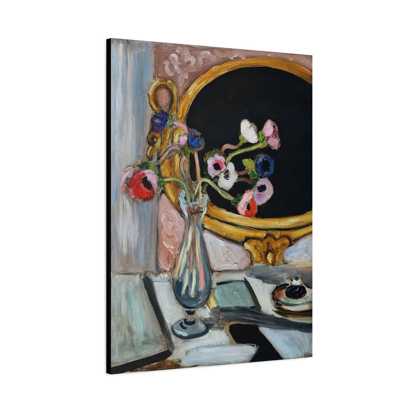 Anémones au miroir noir (1919) by Henri Matisse / Reproduction Fine Art sur Toile /  Epaisseur 3.2 cm - 1.25 inch