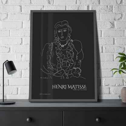 Sitzende Frau (1936) black édition by Henri Matisse / Affiche Encadrée série ART's Collection