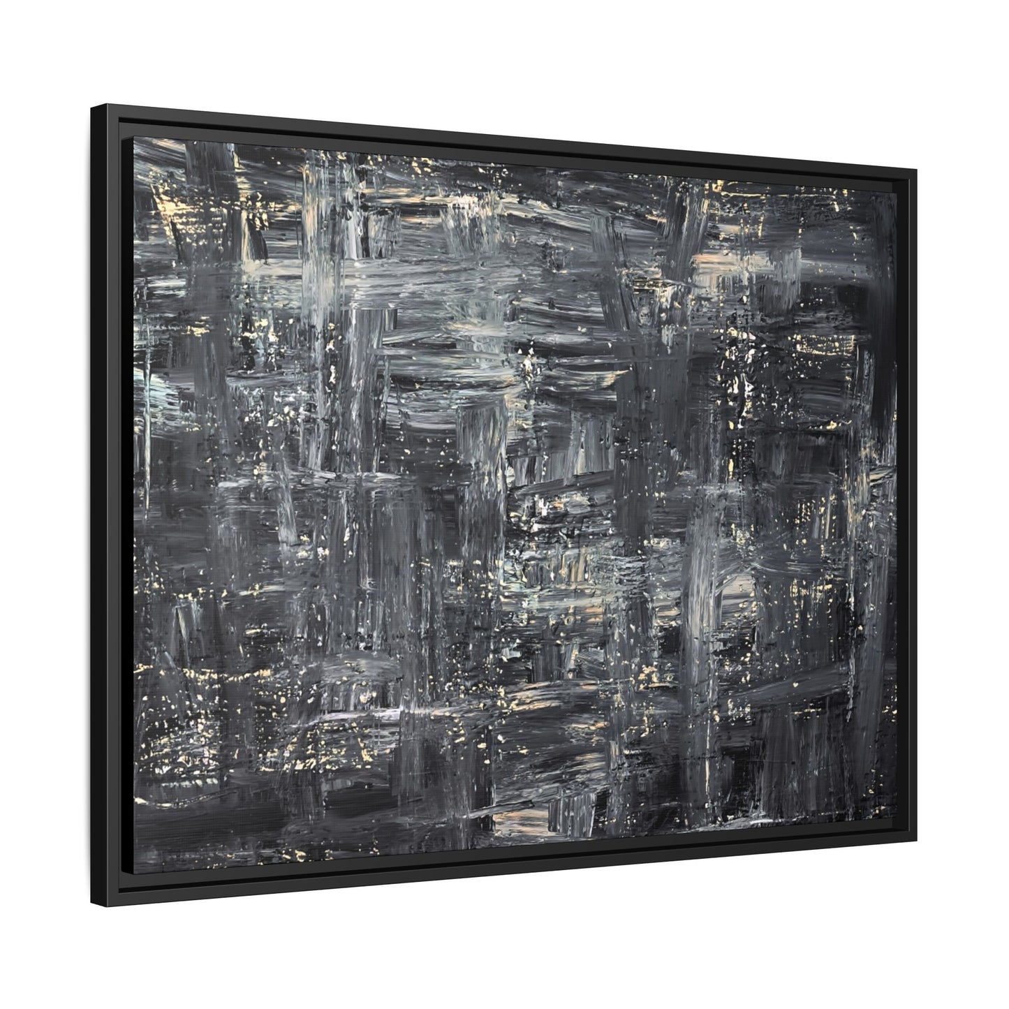 Tableau Intemporel Ardoise Doré "Série Sign Collections" / Toile encadrée sur caisse américaine