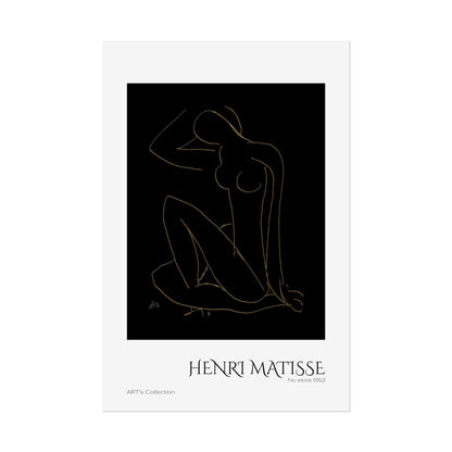 Nu assis (1952) version imposition by Henri Matisse / Affiche imprimée - Série ART's Collection