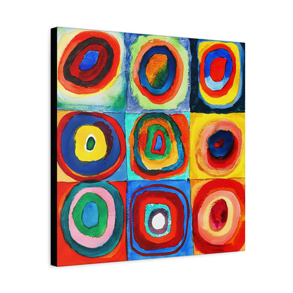 Quadrate mit konzentrischen Ringen (1913) by Wassily Kandinsky  / Reproduction Fine Art sur Toile / Epaisseur 3,2cm - 1'25 po