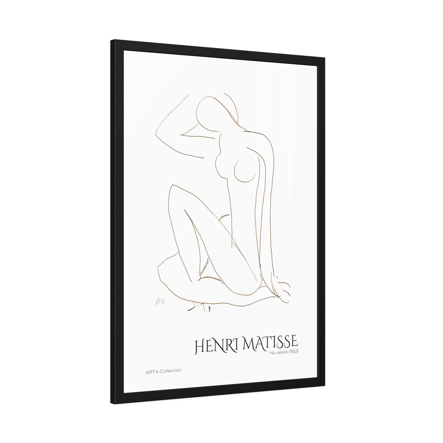 Nu assis (1952) by Henri Matisse / Affiche Encadrée série ART's Collection