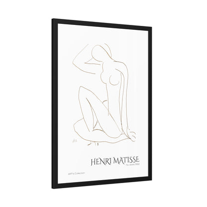 Nu assis (1952) by Henri Matisse / Affiche Encadrée série ART's Collection
