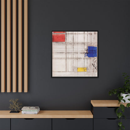 Study for a Composition (1940-1941) by Piet Mondrian  / Toile encadrée sur caisse américaine