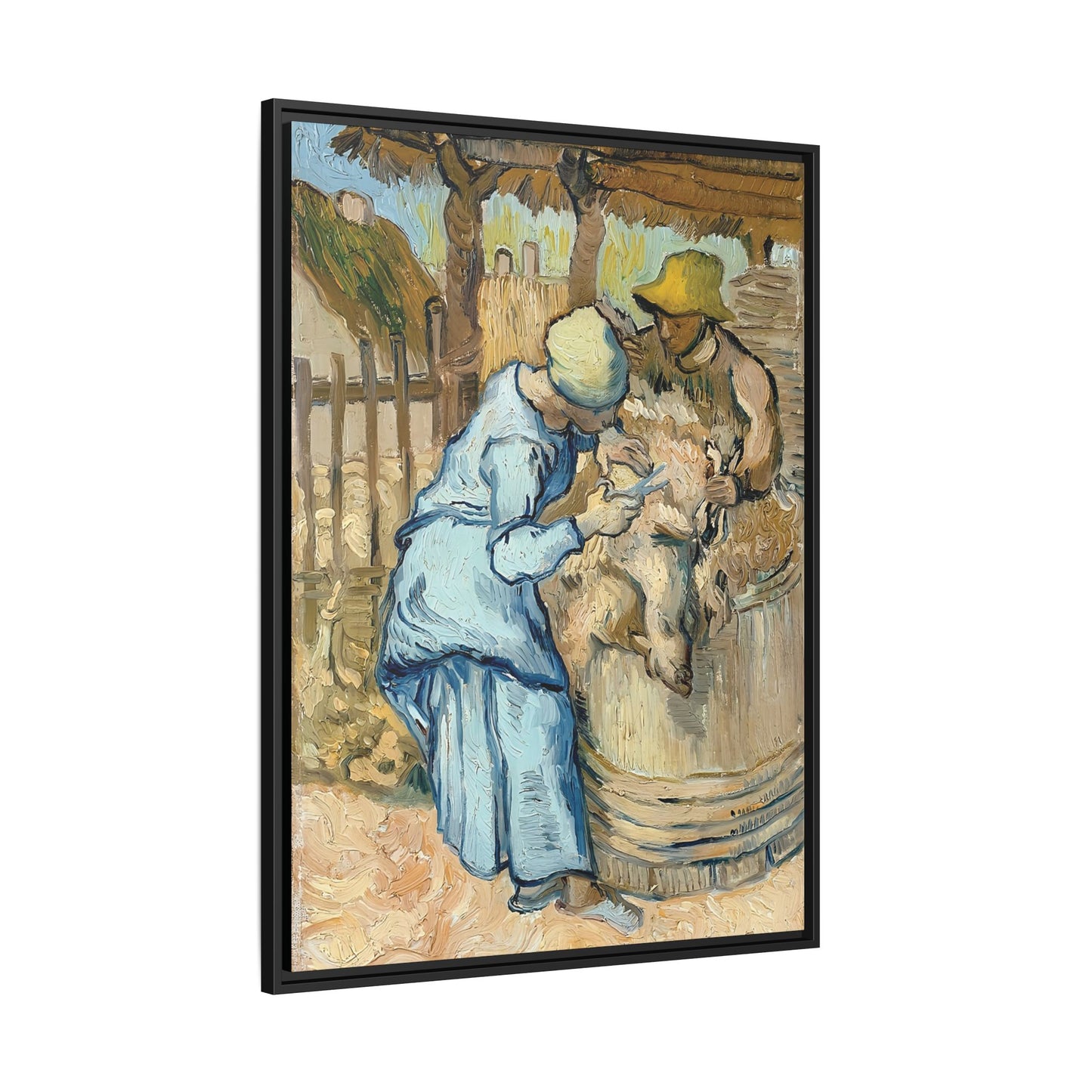 The Sheep-Shearer (After Millet) by Vincent van Gogh / Toile encadrée sur caisse américaine