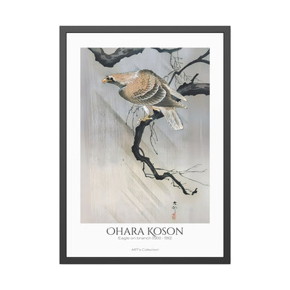 Eagle on branch (1900 - 1910) by Ohara Koson / Affiche Encadrée série ART's Collection