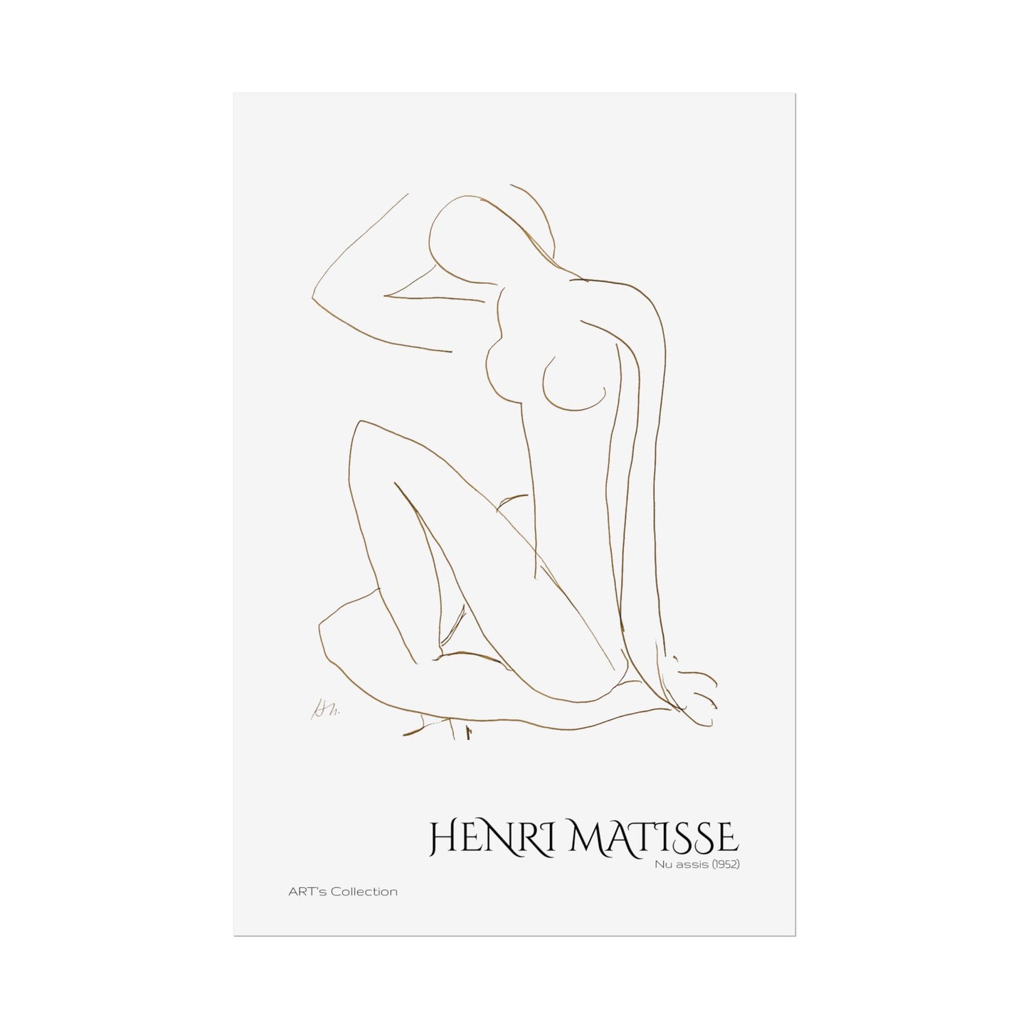 Nu assis (1952) by Henri Matisse / Affiche imprimée - Série ART's Collection